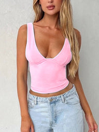 Women’s Basic Sleeveless Crop Top – Classic & Versatile Style