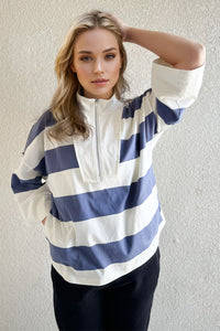 Classic Striped Cotton Pullover – Comfortable & Casual Style