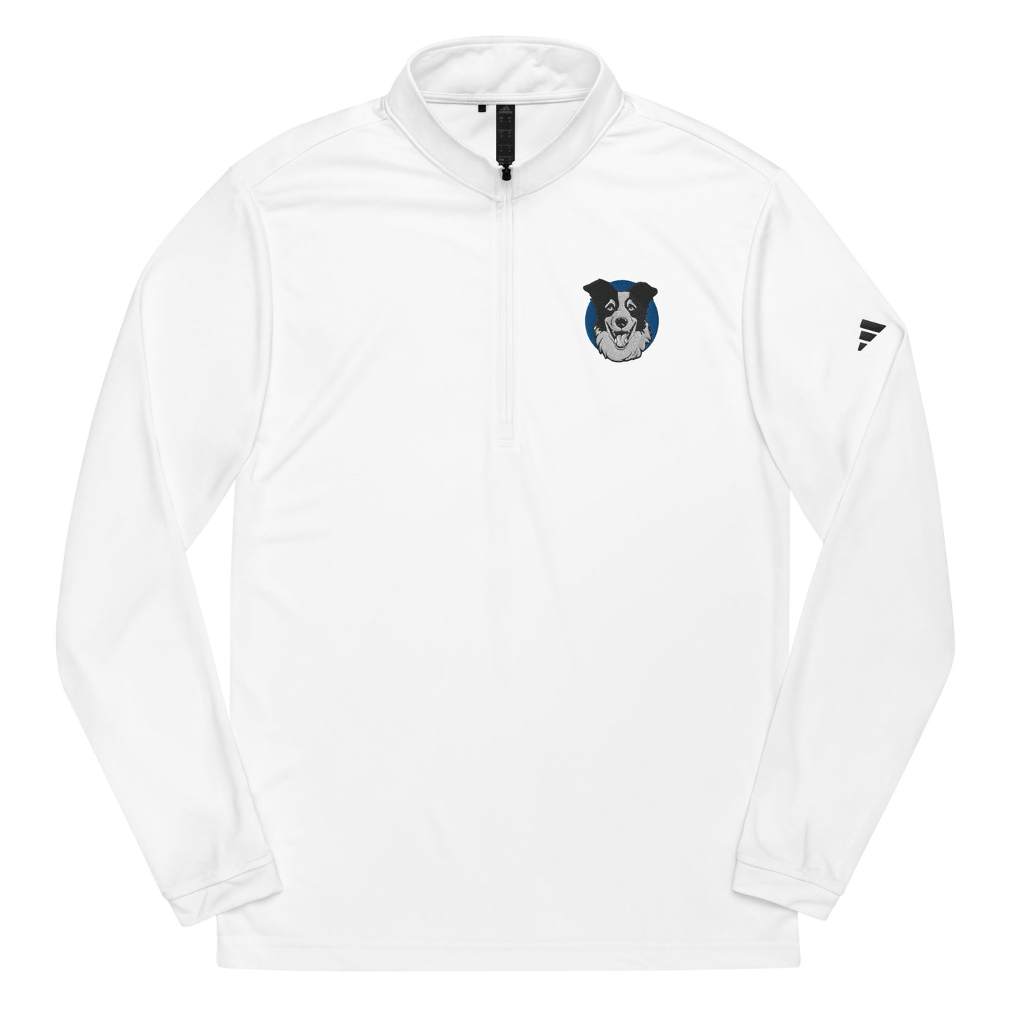 Adidas Collie Craze Happy Blue Embroidered Quarter zip pullover