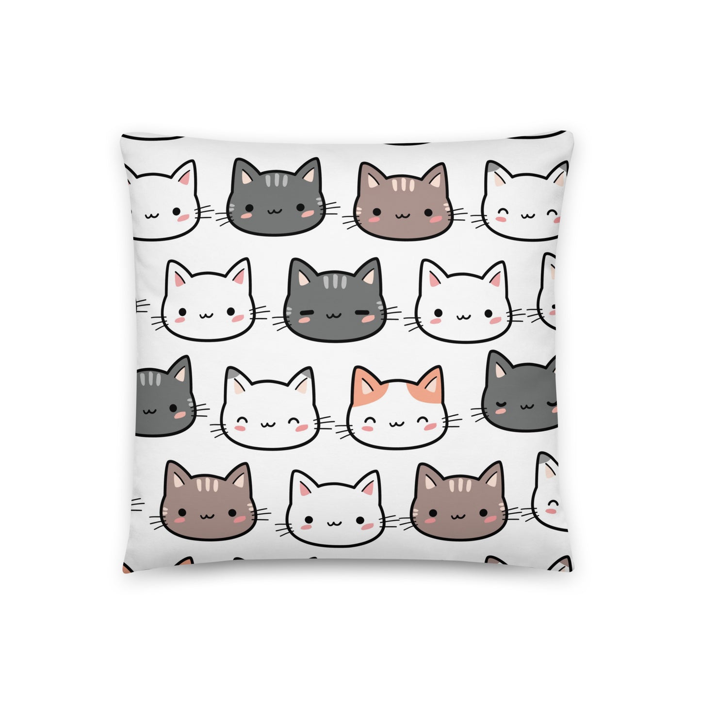 Happy Cat Throw Pillow