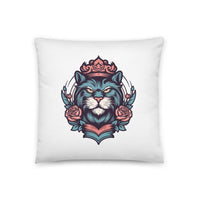 King Cat Throw Pillow