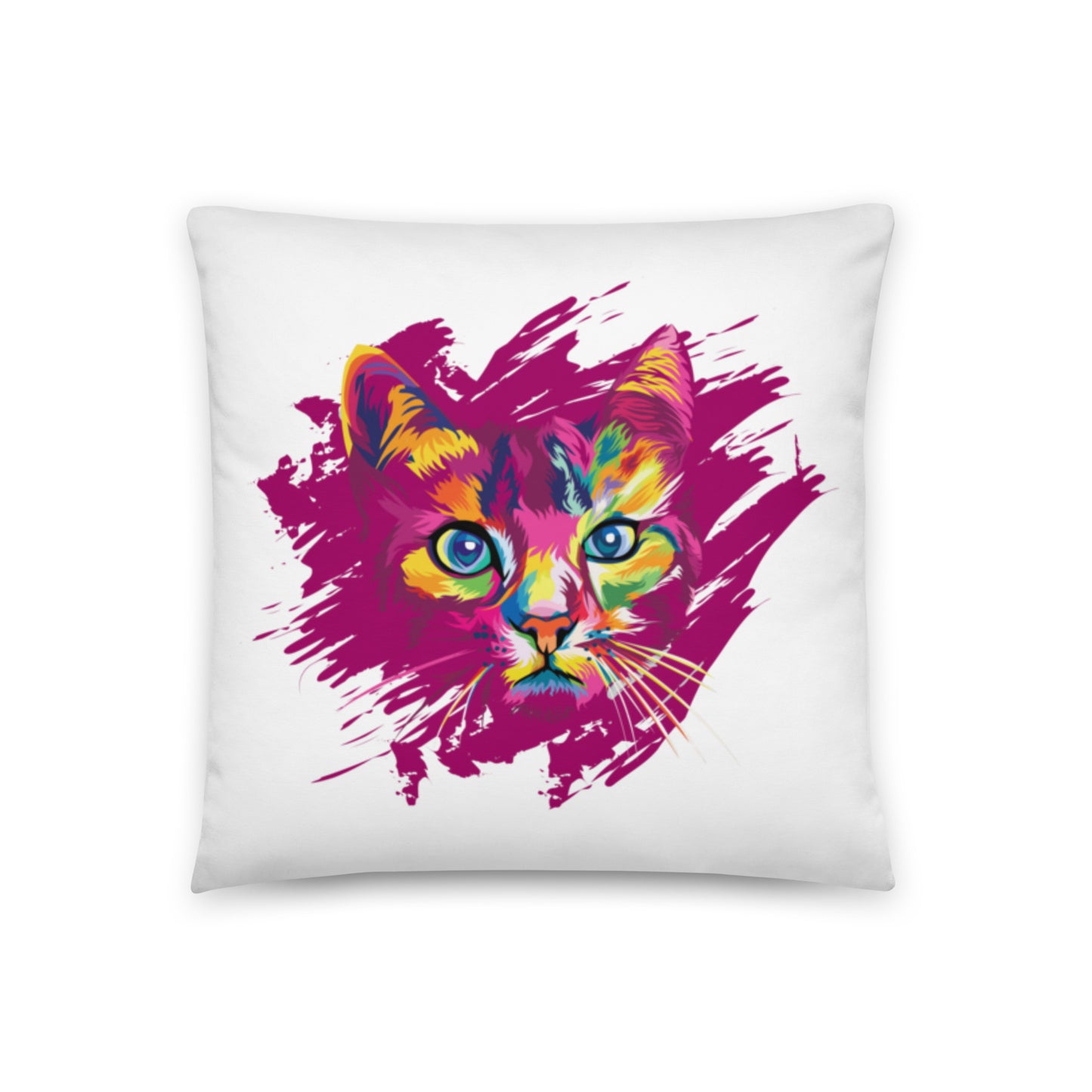 Pinky Cat Throw Pillow