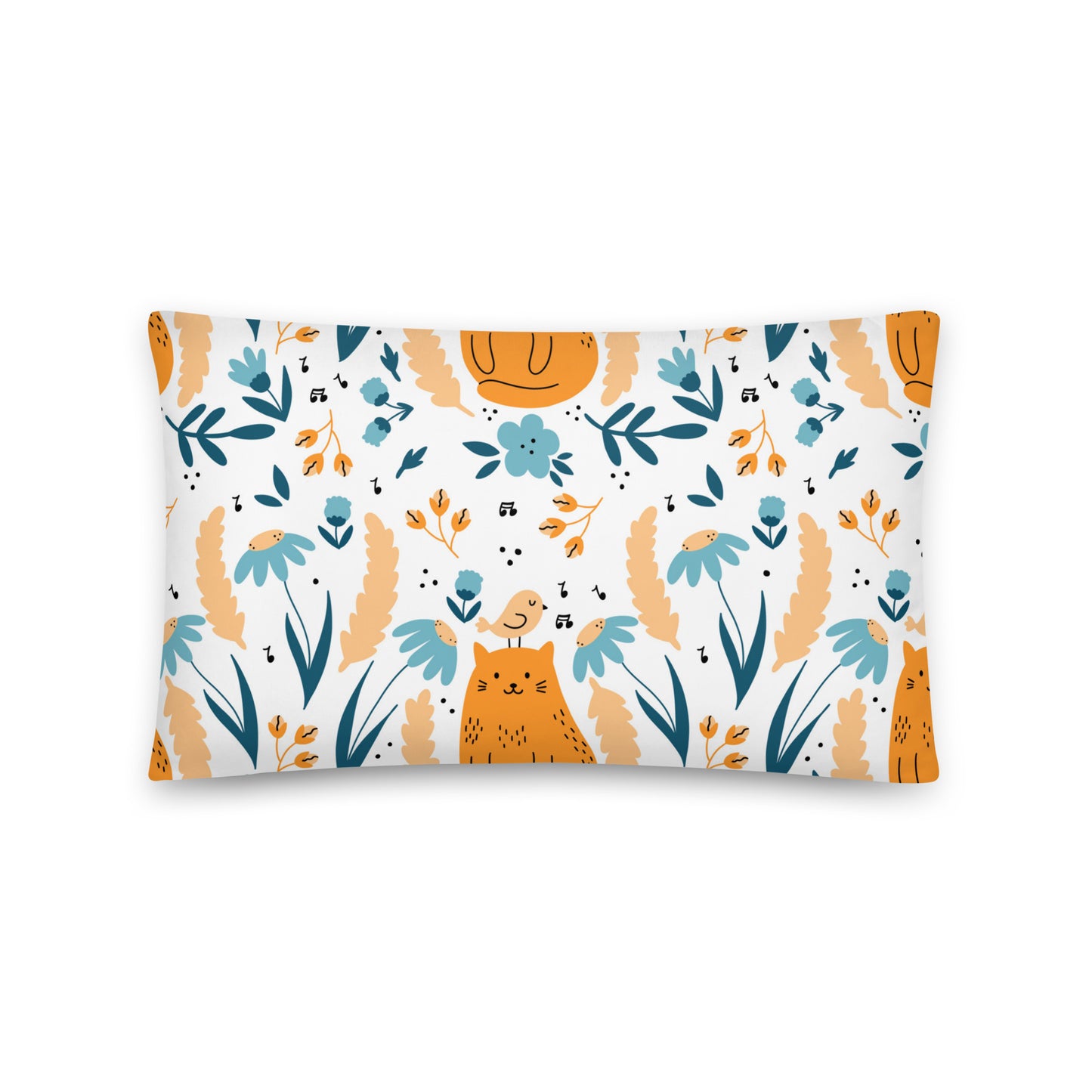 Posh Purr Throw Pillow Orange Boy