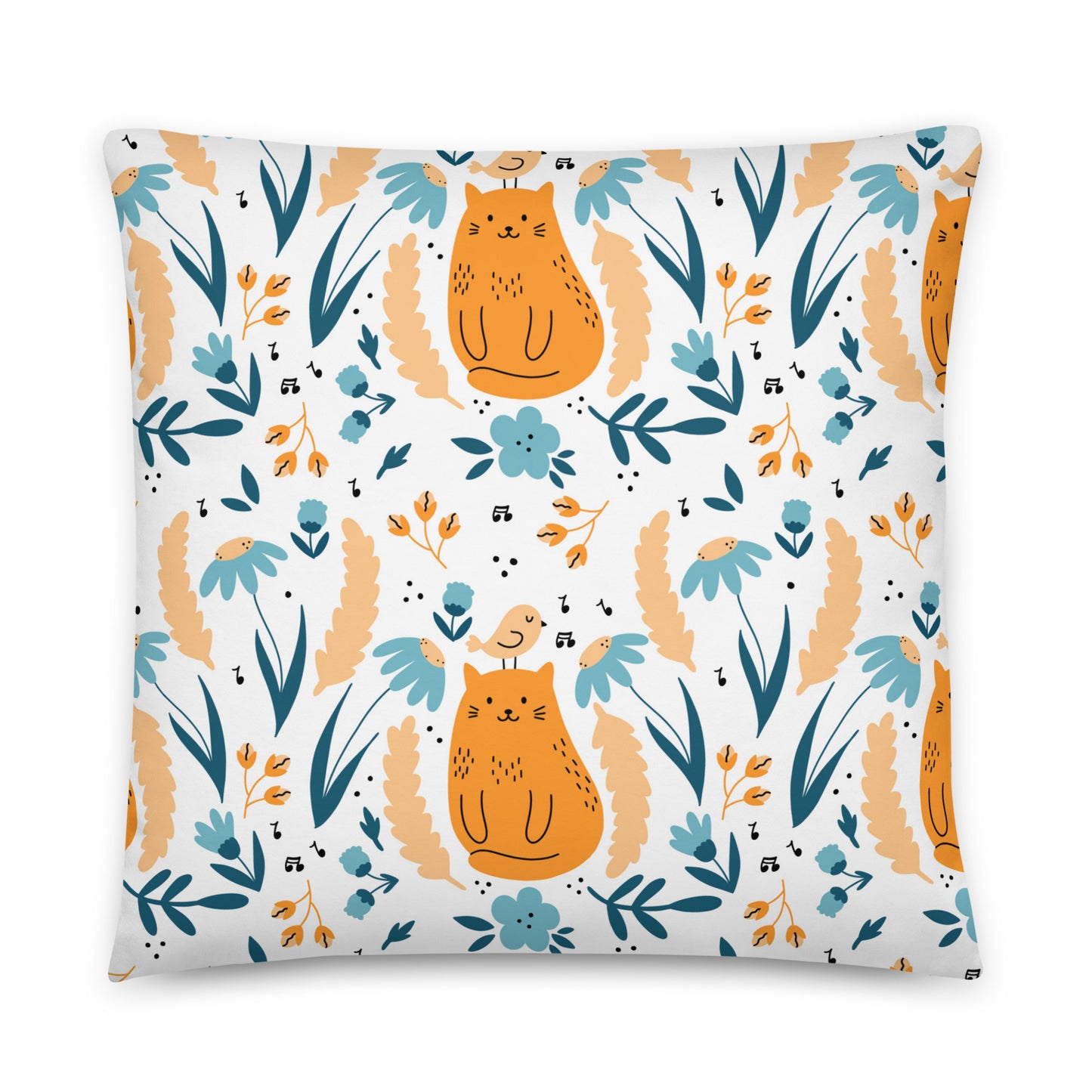 Posh Purr Throw Pillow Orange Boy