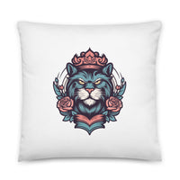 King Cat Throw Pillow