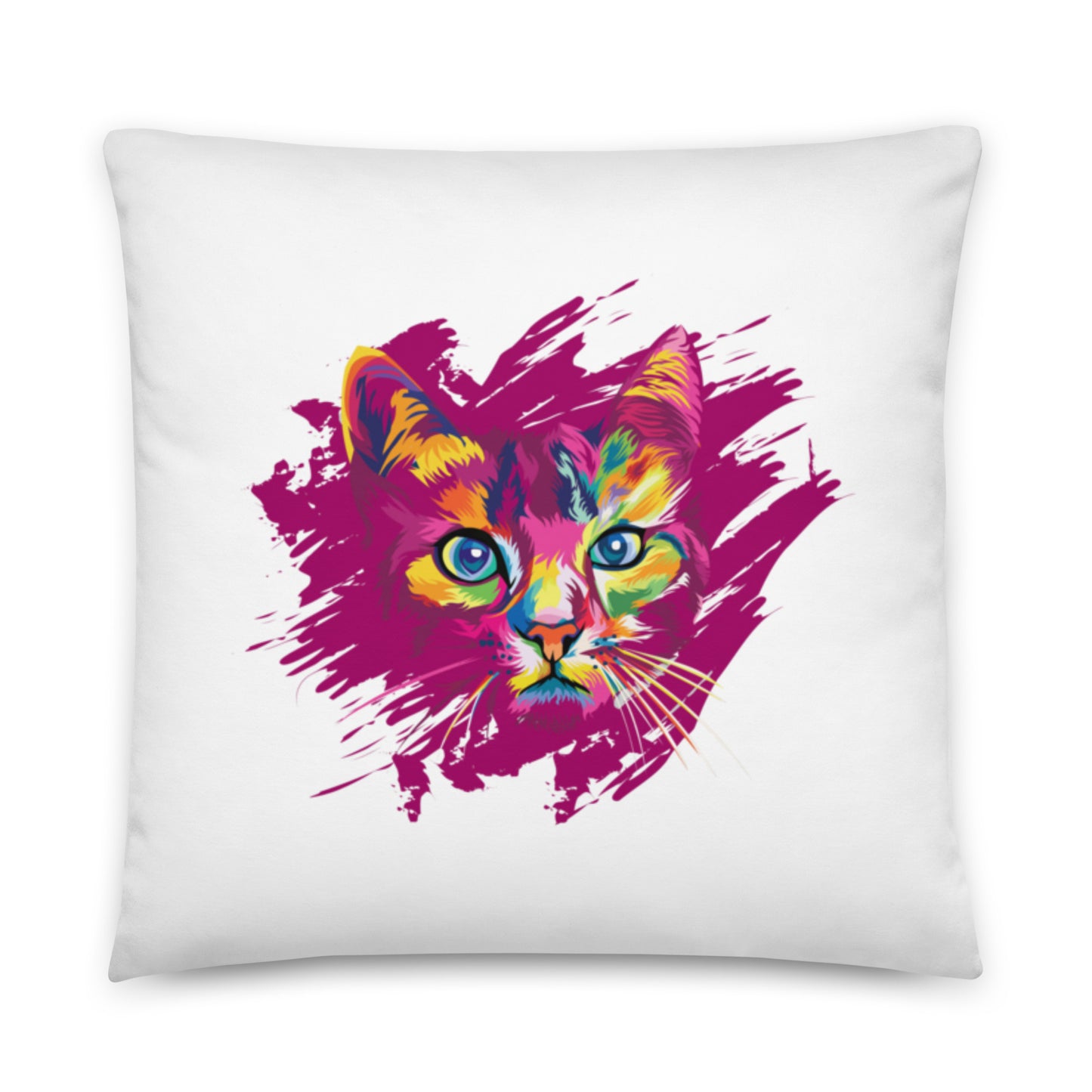 Pinky Cat Throw Pillow