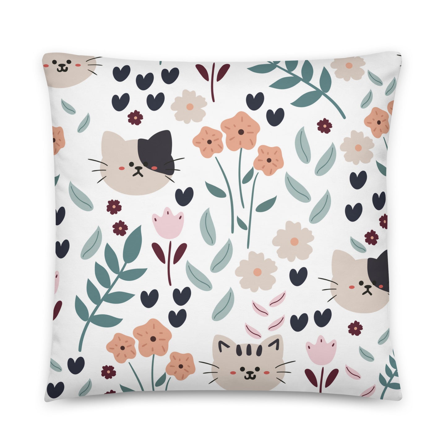 Pretty Kitty Throw Pillow