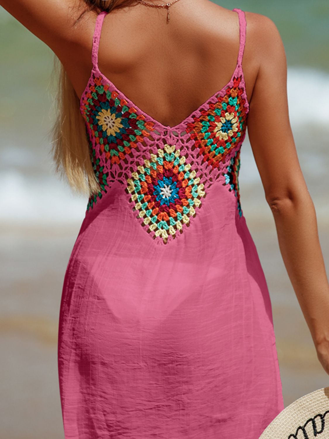 Boho Crochet Inlay Beach Dress