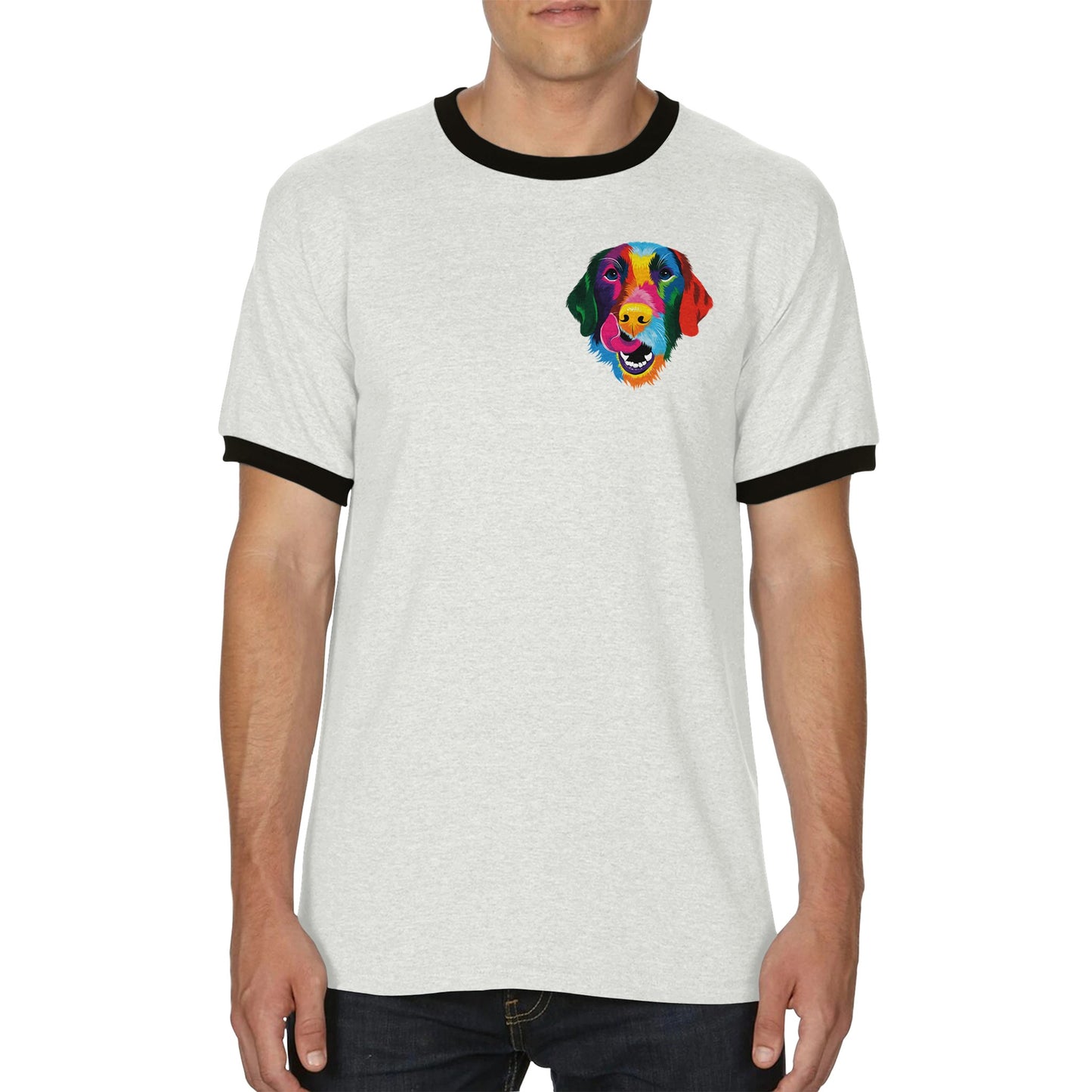 Color Silly Lab Printed Ringer T-shirt