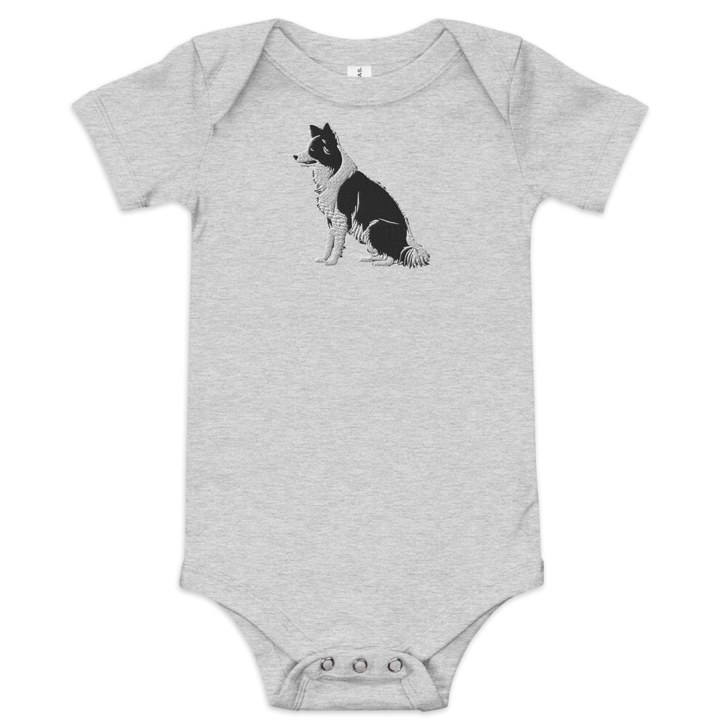 Embroidered Collie Craze Boy Baby One Piece