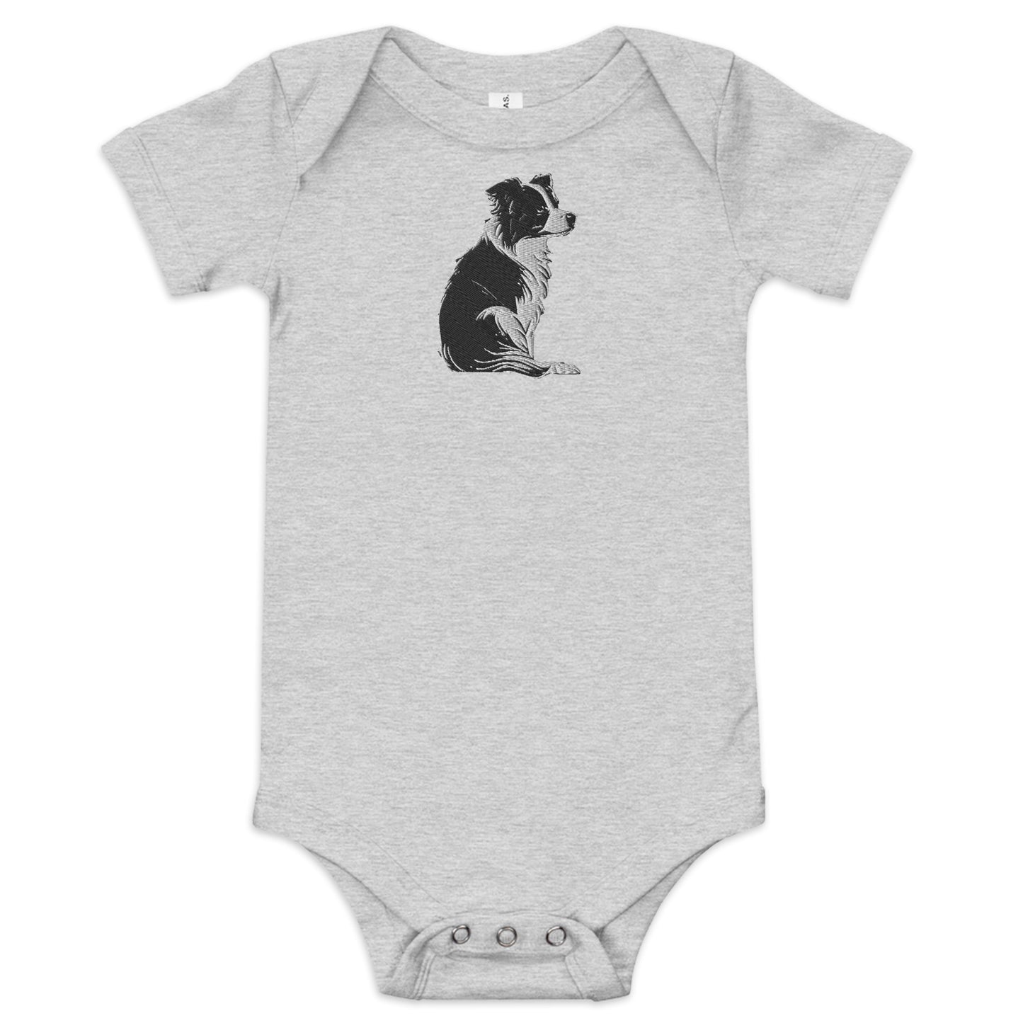 Embroidered Collie Craze Girl Baby One Piece