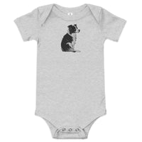 Embroidered Collie Craze Girl Baby One Piece