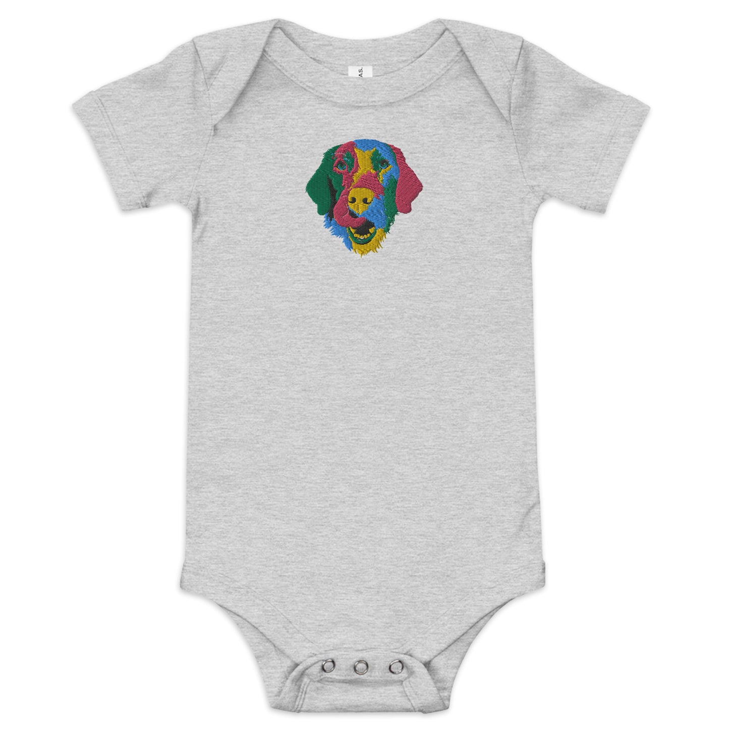 Embroidered Color Silly Lab Baby One Piece