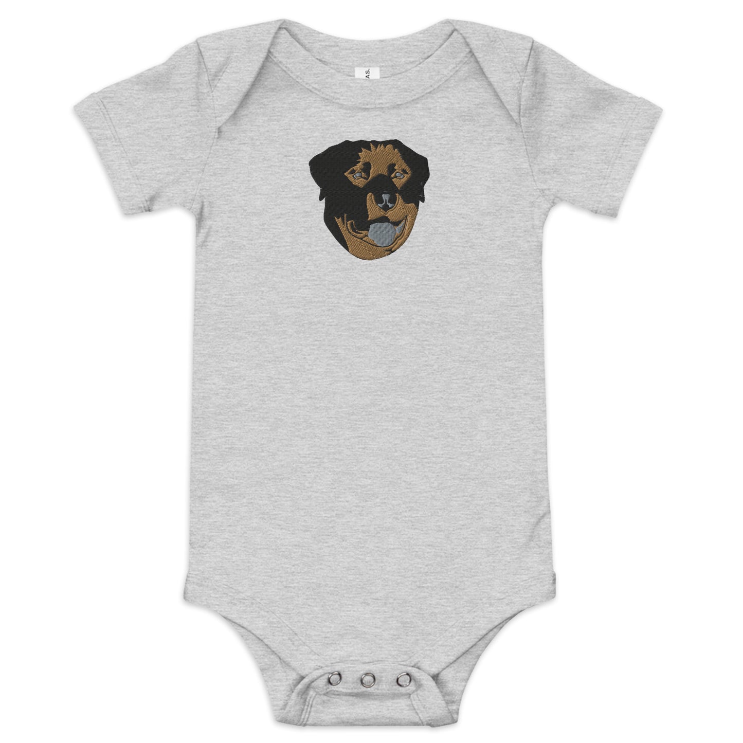 Embroidered Color Rottie Baby One Piece