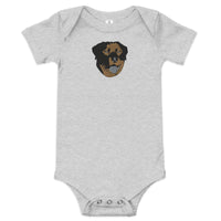 Embroidered Color Rottie Baby One Piece