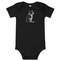 Embroidered Collie Craze Girl Baby One Piece