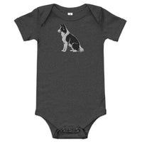 Embroidered Collie Craze Boy Baby One Piece