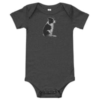 Embroidered Collie Craze Girl Baby One Piece