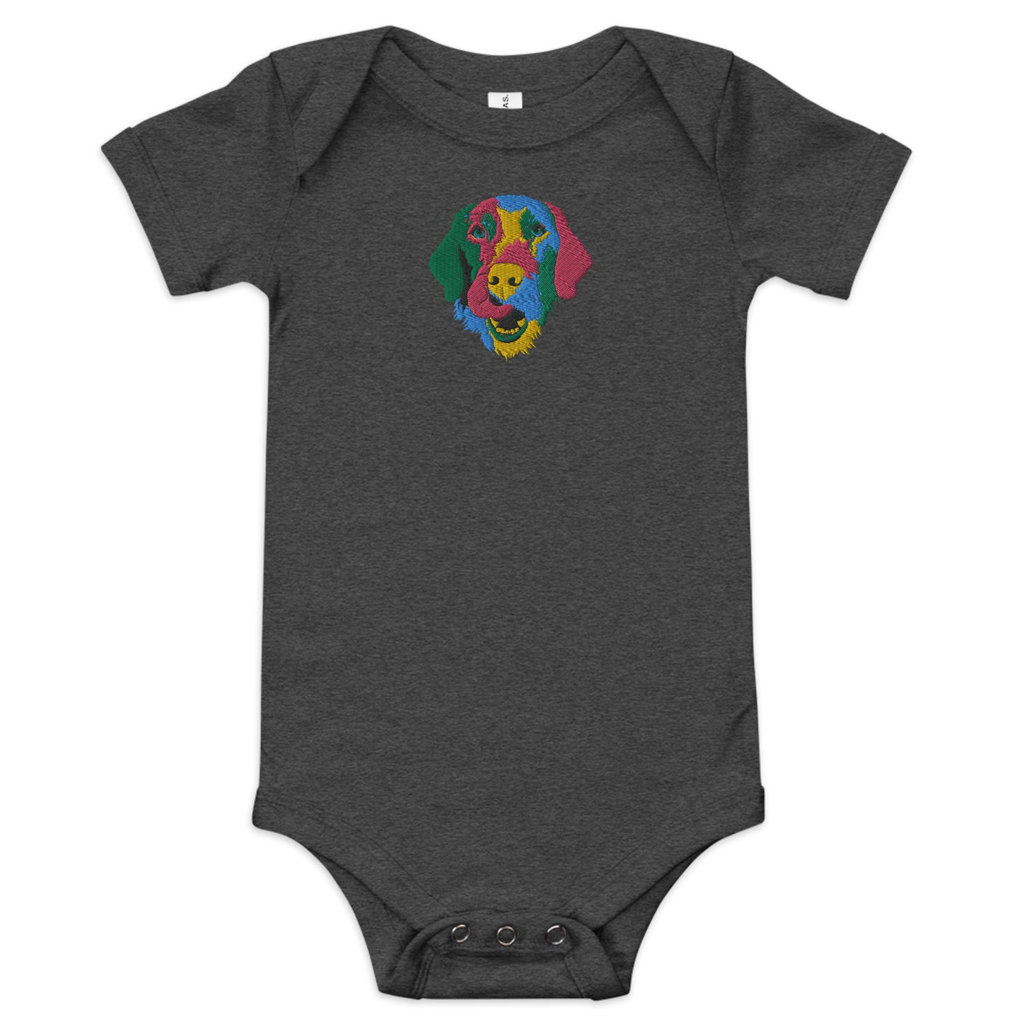 Embroidered Color Silly Lab Baby One Piece