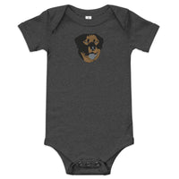 Embroidered Color Rottie Baby One Piece