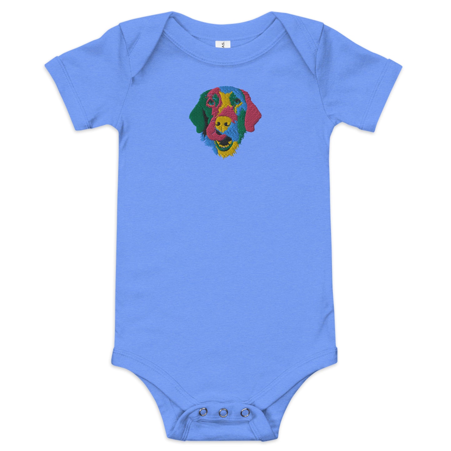 Embroidered Color Silly Lab Baby One Piece