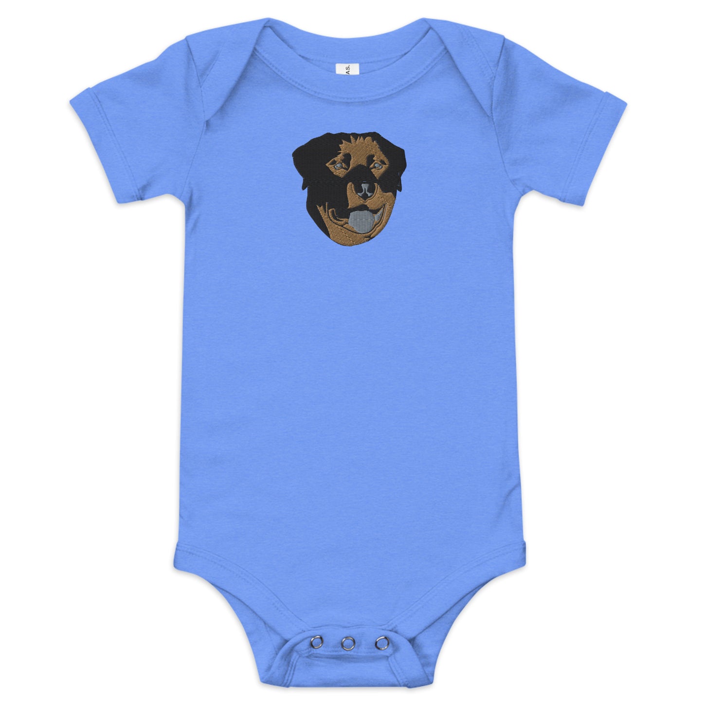 Embroidered Color Rottie Baby One Piece