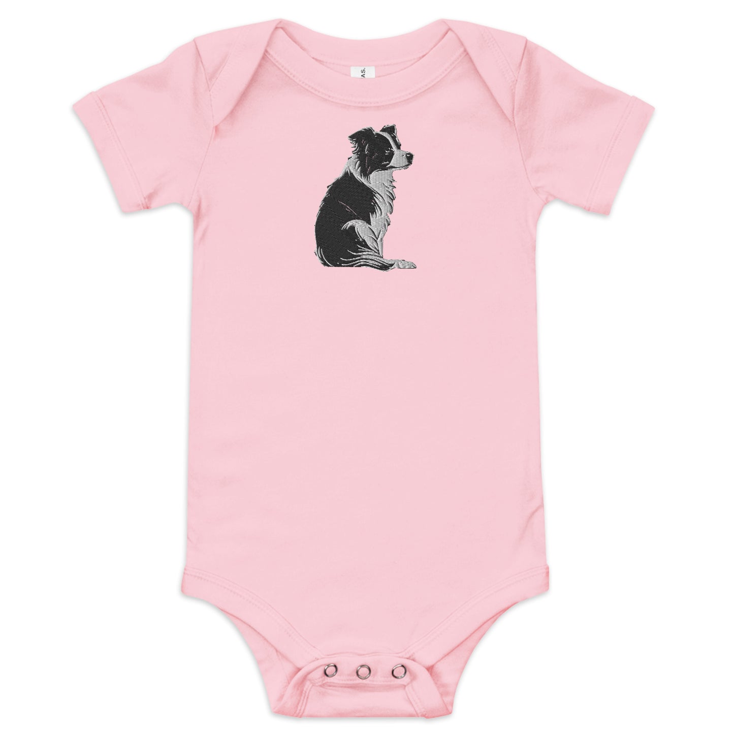 Embroidered Collie Craze Girl Baby One Piece