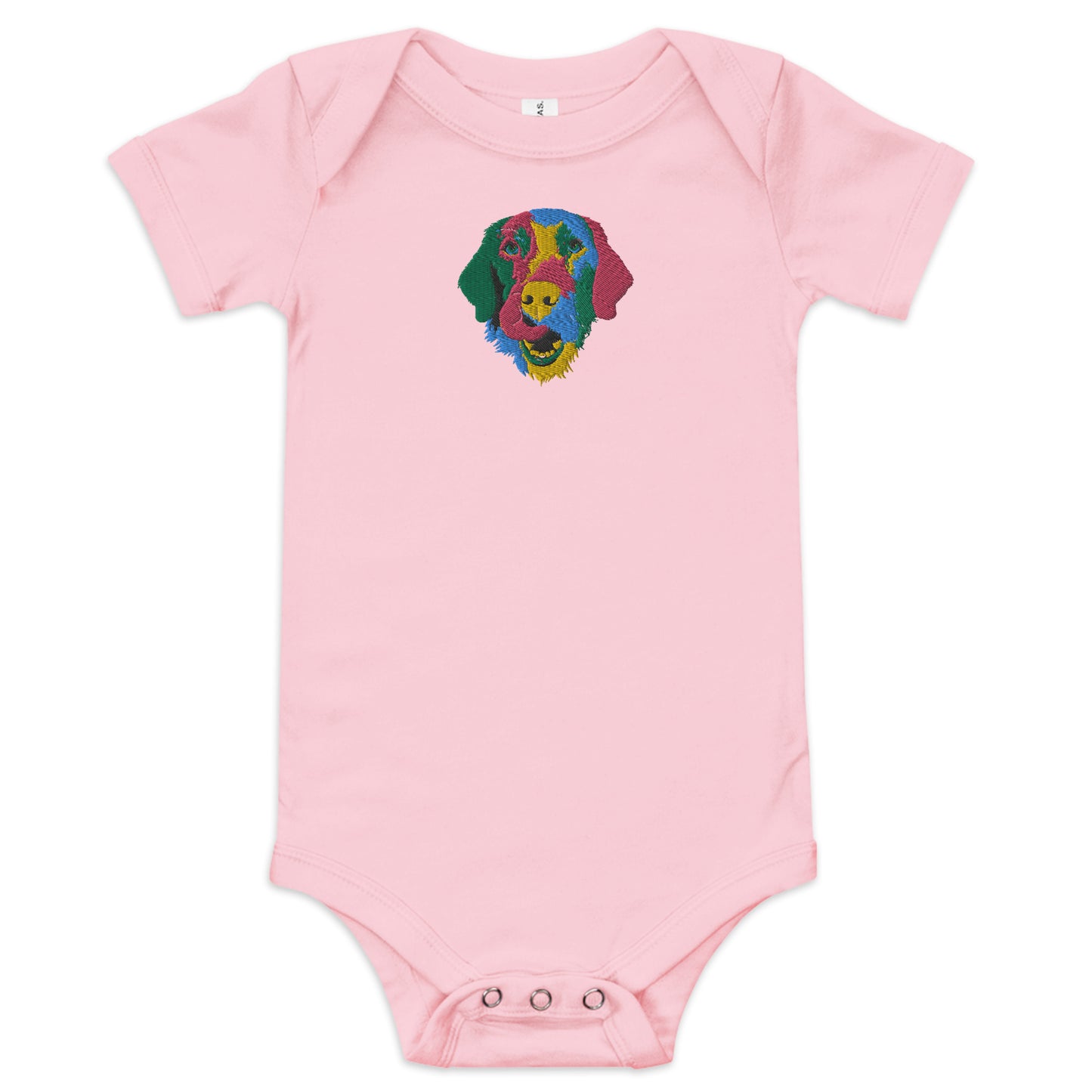 Embroidered Color Silly Lab Baby One Piece