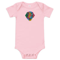 Embroidered Color Silly Lab Baby One Piece