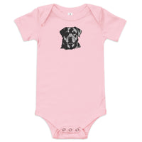 Embroidered Classic Rottie Baby One Piece