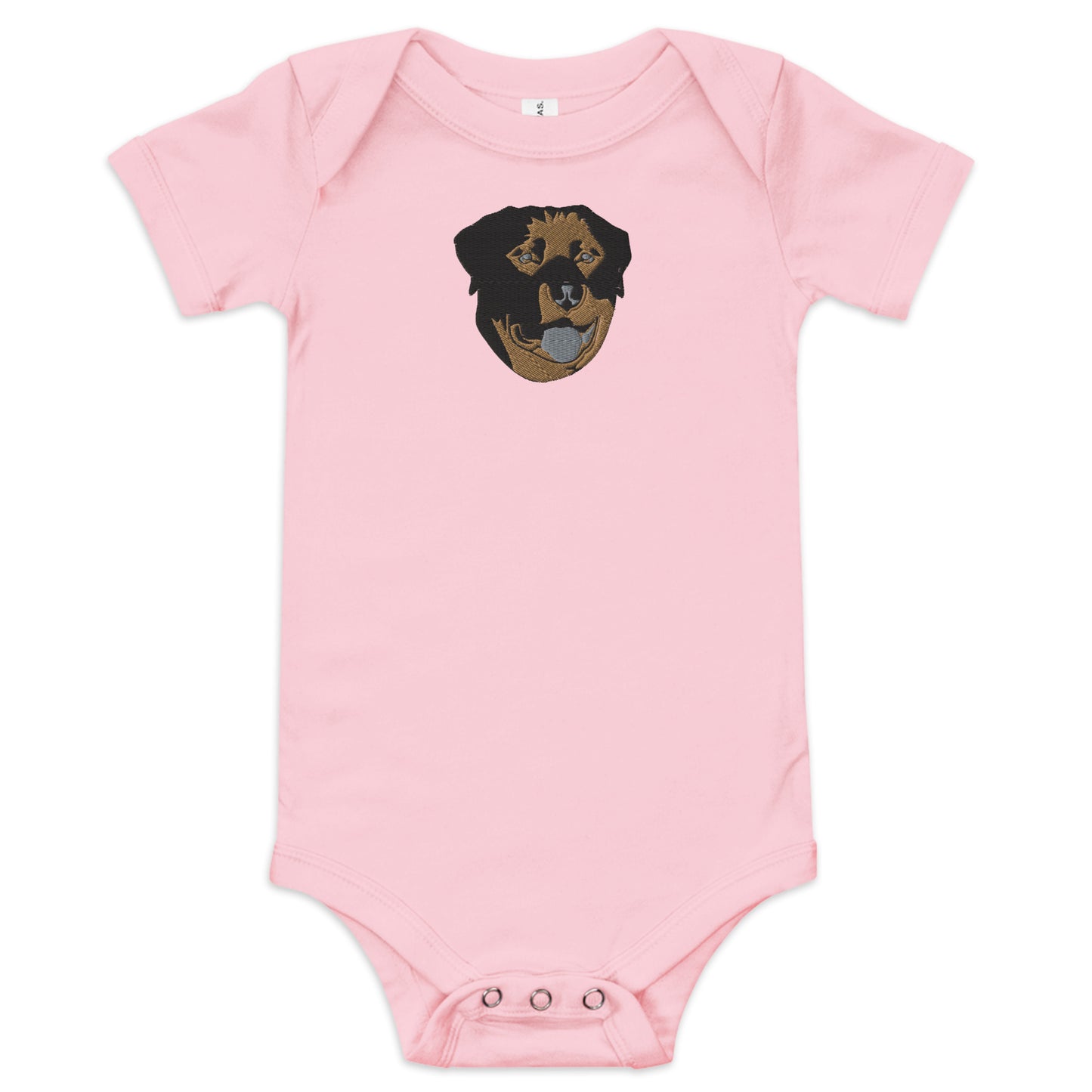 Embroidered Color Rottie Baby One Piece