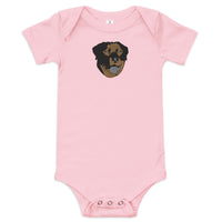 Embroidered Color Rottie Baby One Piece