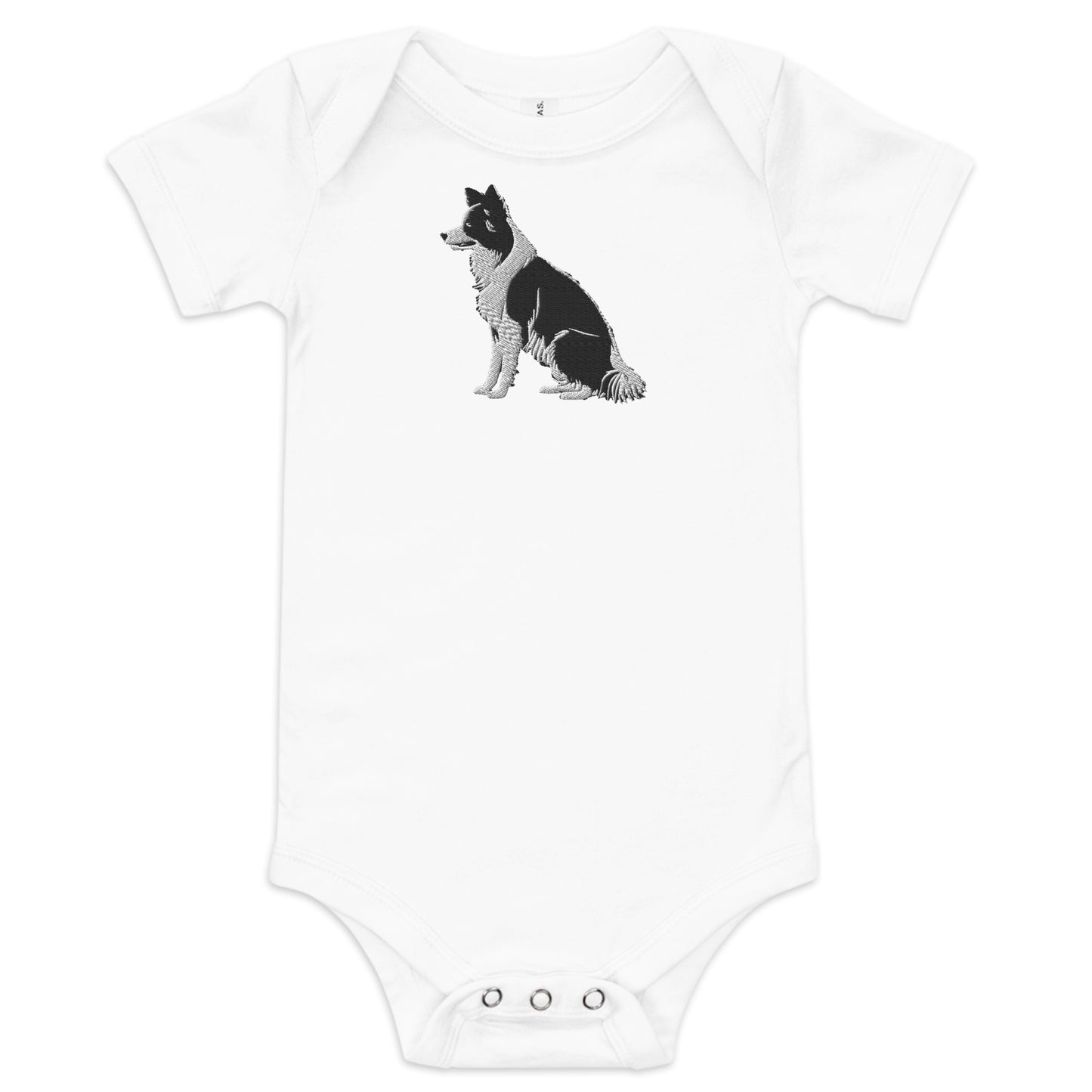 Embroidered Collie Craze Boy Baby One Piece