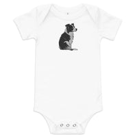 Embroidered Collie Craze Girl Baby One Piece