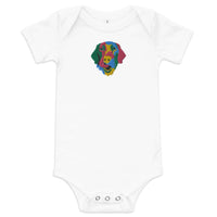 Embroidered Color Silly Lab Baby One Piece