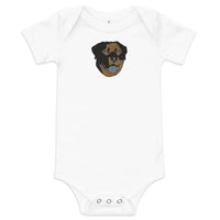 Embroidered Color Rottie Baby One Piece