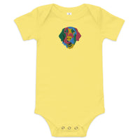 Embroidered Color Silly Lab Baby One Piece