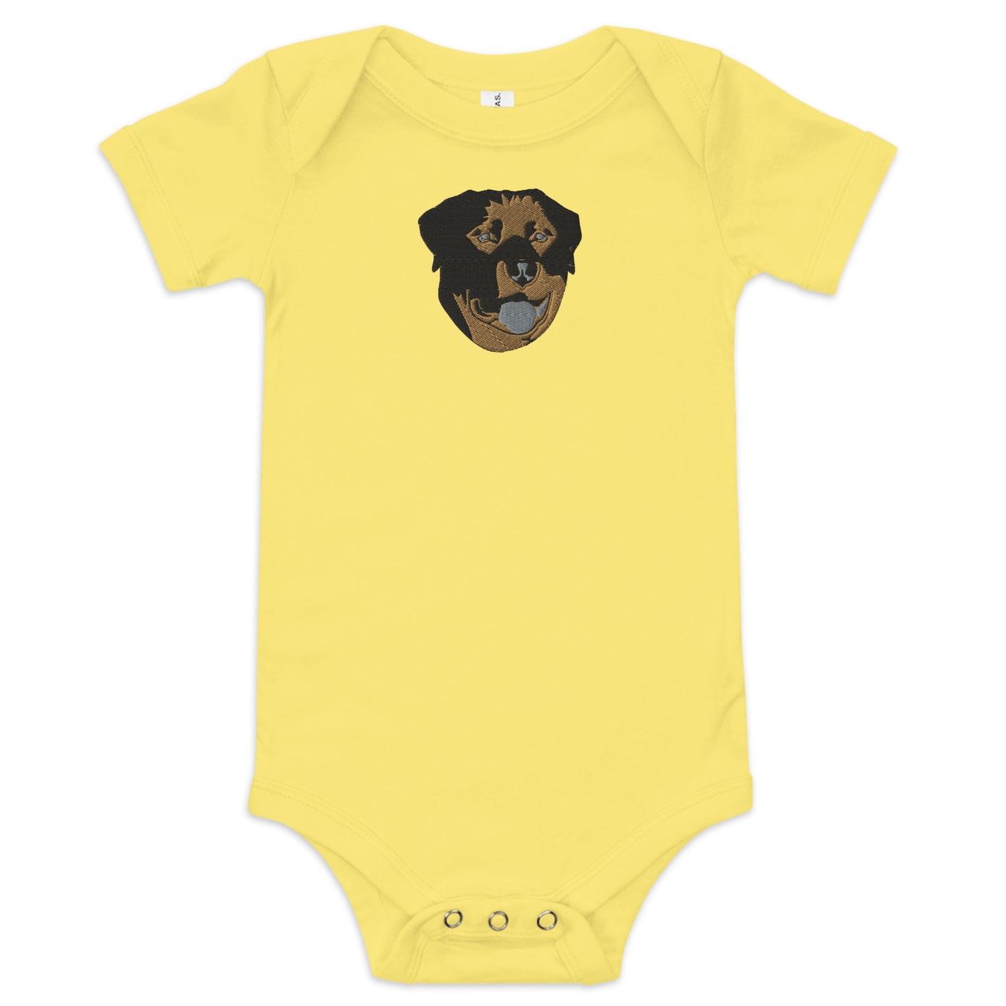 Embroidered Color Rottie Baby One Piece