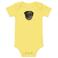 Embroidered Color Rottie Baby One Piece