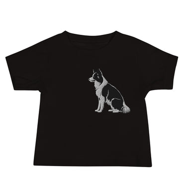 Embroidered Collie Craze Boy Baby Jersey Short Sleeve Tee