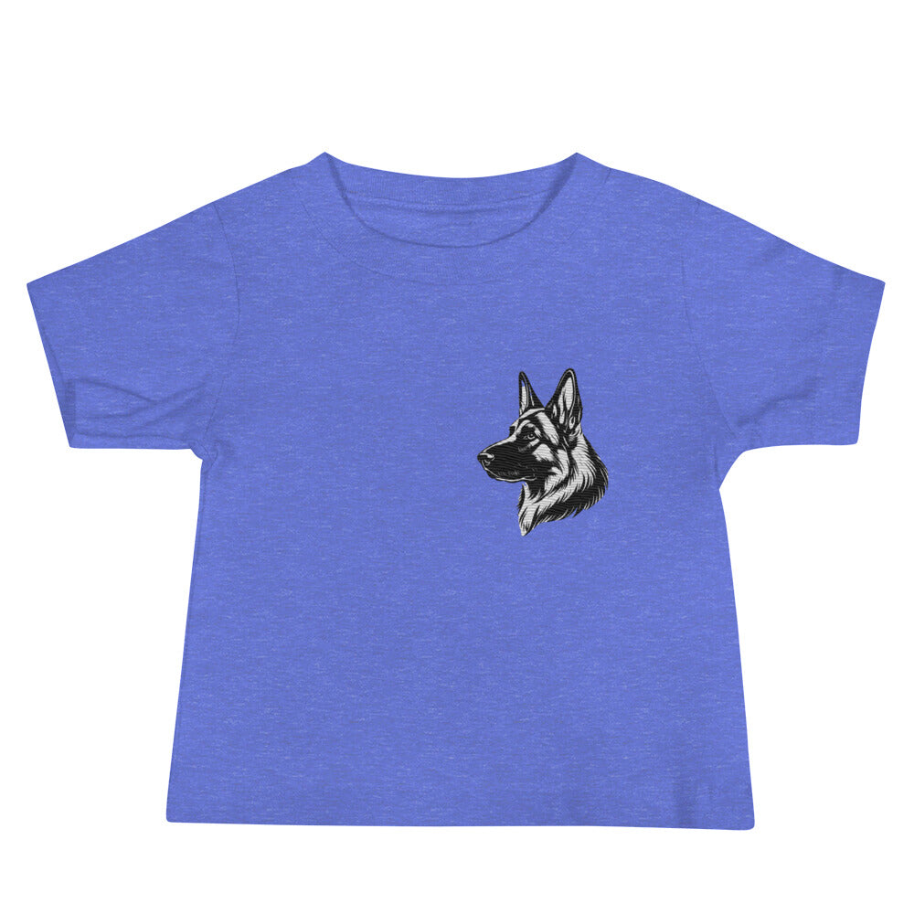 Embroidered Classic Shepherd Girl Baby Jersey Short Sleeve Tee