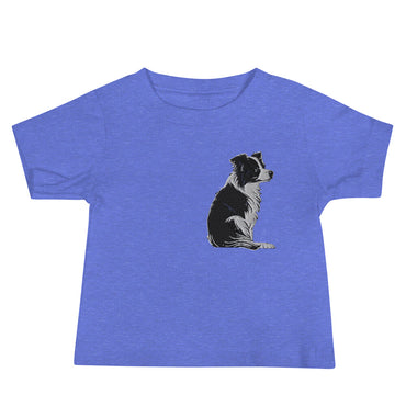 Embroidered Collie Craze Girl Baby Jersey Short Sleeve Tee