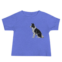 Embroidered Collie Craze Boy Baby Jersey Short Sleeve Tee