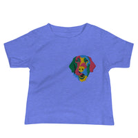 Embroidered Color Silly Lab Baby Jersey Short Sleeve Tee