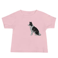 Embroidered Collie Craze Boy Baby Jersey Short Sleeve Tee