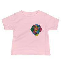 Embroidered Color Silly Lab Baby Jersey Short Sleeve Tee