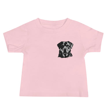 Embroidered Classic Rottie Baby Jersey Short Sleeve Tee