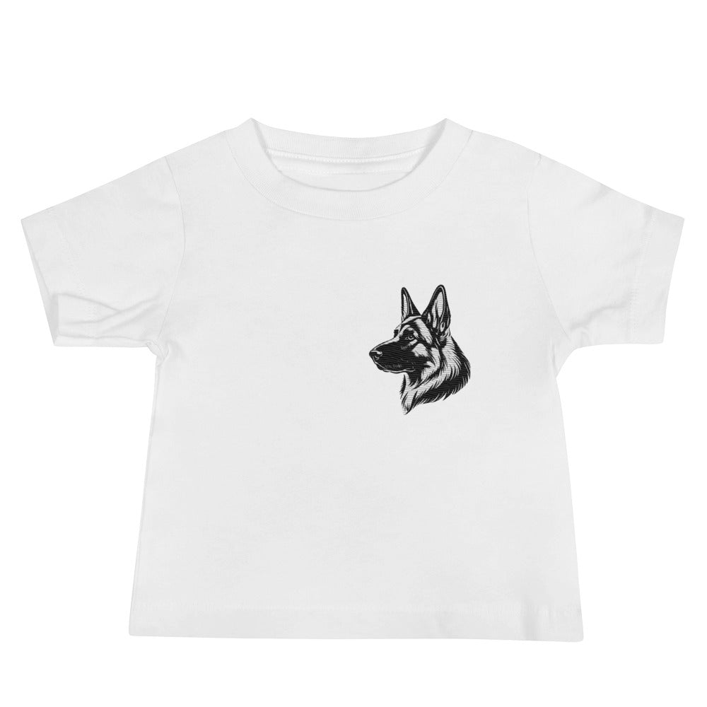 Embroidered Classic Shepherd Girl Baby Jersey Short Sleeve Tee