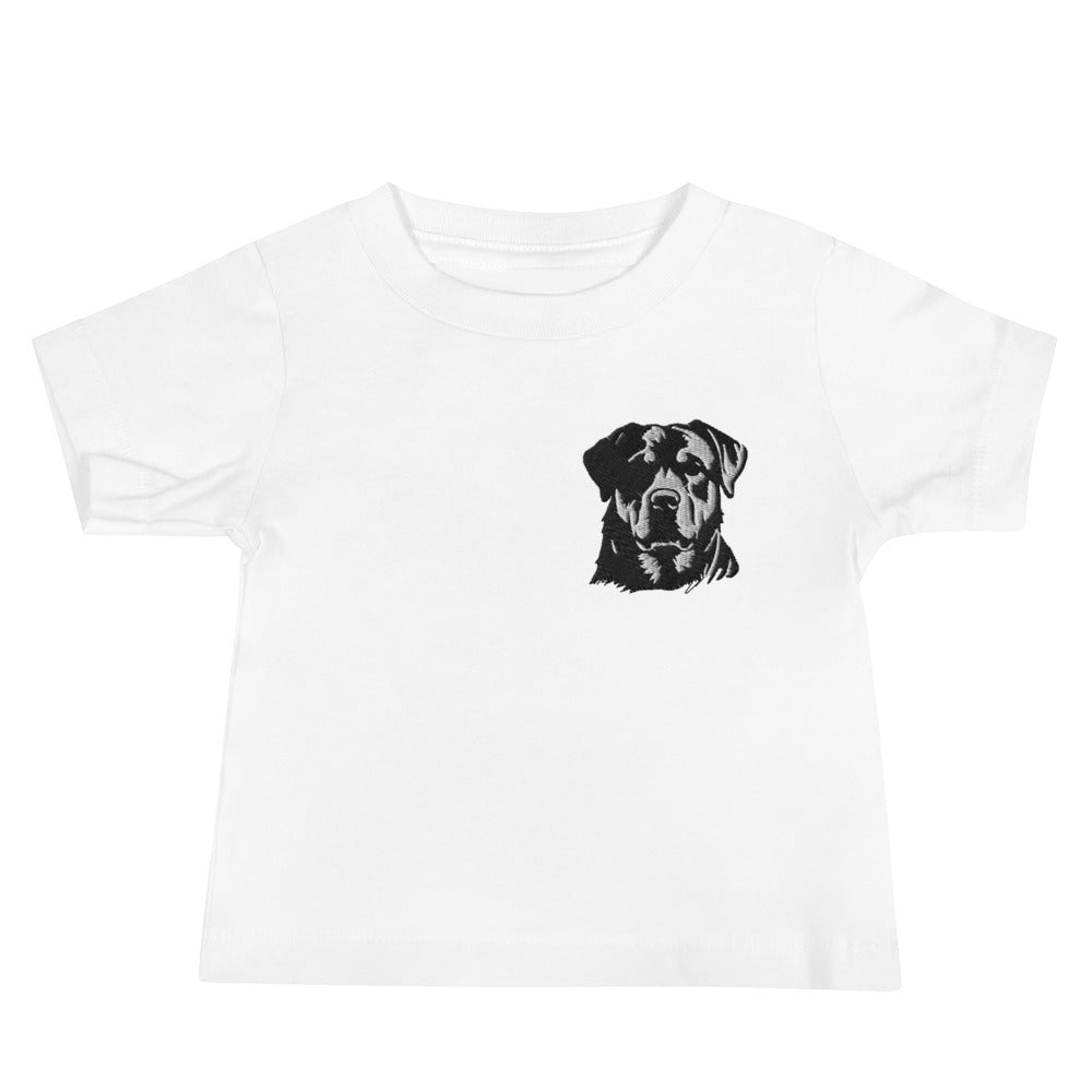 Embroidered Classic Rottie Baby Jersey Short Sleeve Tee