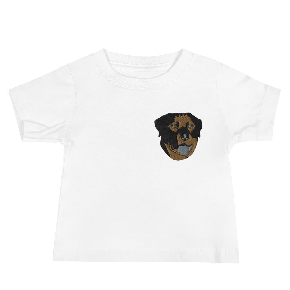 Embroidered Color Rottie Baby Jersey Short Sleeve Tee